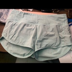 lululemon mint speed up shorts 2.5”